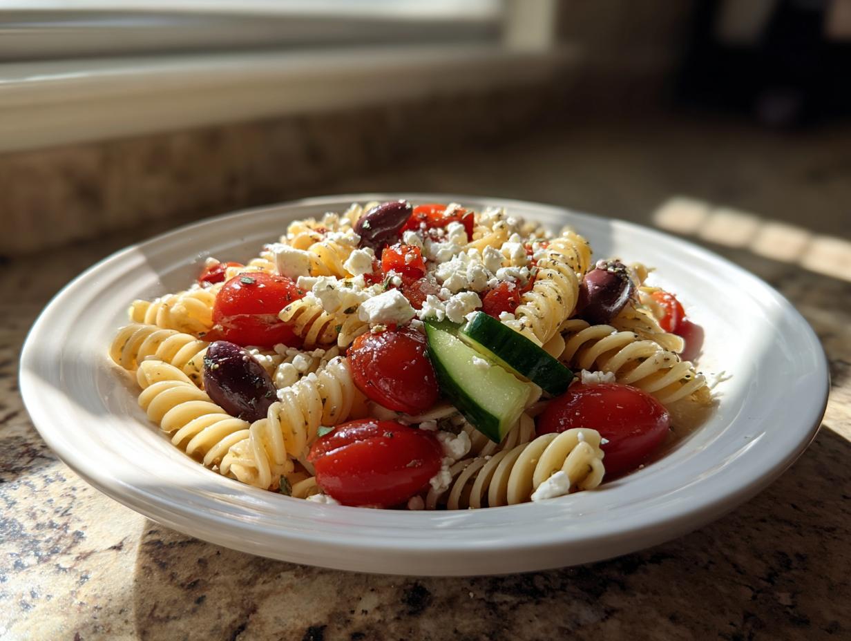 greek pasta salad - Featured